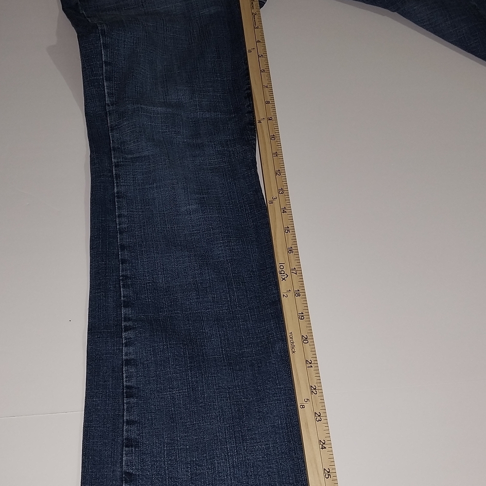 Levis 515 Boot Cut   Western  Straight Leg  Blue Denim Jeans Women's 12 P. - Picture 10 of 11
